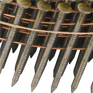 Prego coil anelado, 2,1 mm x 38 mm, zincado, carretel com 300 unidades, para o pregador PP 550, VONDER