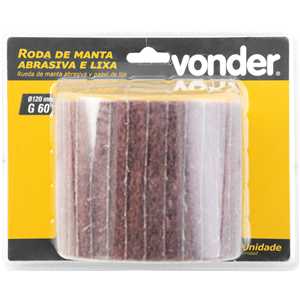 Roda de manta abrasiva e lixa para PEV 1380, grão 60, VONDER