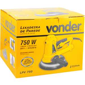 Lixadeira de parede, com LED, 750 W, 220 V~, LPV 750 VONDER