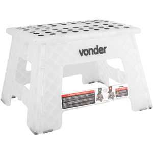 Banqueta plástica dobrável, transparente, altura 220 mm, VONDER