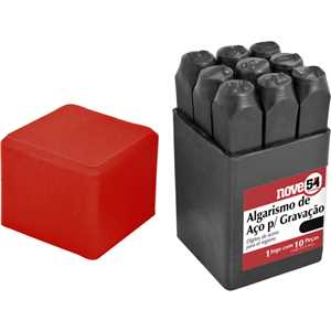 Algarismo de aço para gravação, 5 mm, NOVE54
