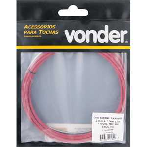 Guia espiral para arames de 0,8 mm a 1,2 mm, com 5,0 m, para tochas TMV 250/300/400 VONDER