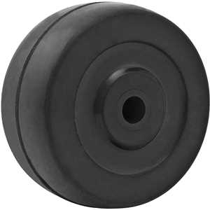 Roda 2", de borracha, preta, VONDER