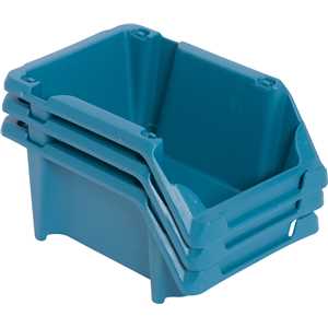 Gaveteiro plástico, nº 3, 8,0 cm x 10,4 cm x 17,6 cm, modelo prático, azul, VONDER