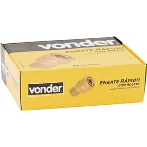 Engate rápido de 1/4", rosca fêmea 1/4" NPT, com rolete, VONDER