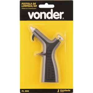 Pistola de ar para limpeza, rosca 1/4" NPT, com botão, PL 006, VONDER
