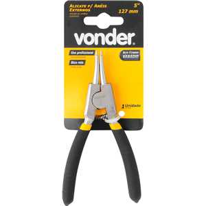 Alicate para anéis externos, bico reto, 5", VONDER