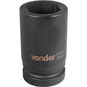 Soquete sextavado longo de impacto, 36 mm, encaixe de 1", VONDER