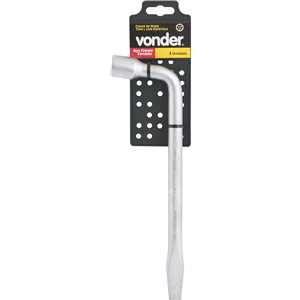 Chave de roda tipo L com espátula 17 mm em aço cromo vanádio VONDER