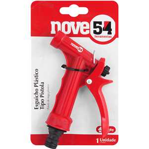 Esguicho plástico para jardim, tipo pistola, engate 1/2", NOVE54