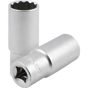 Soquete estriado longo, com encaixe de 1/2", 24 mm, VONDER