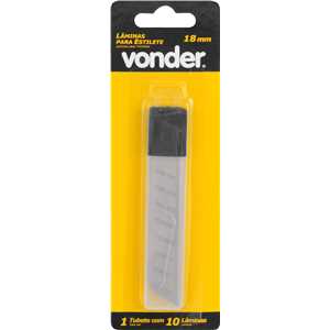 Lâmina para estilete 18 mm, blister, VONDER