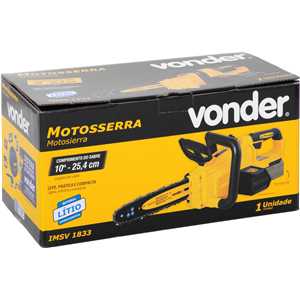 Motosserra, bateria intercambiável 18 V, sem bateria e sem carregador, IMSV 1833, VONDER
