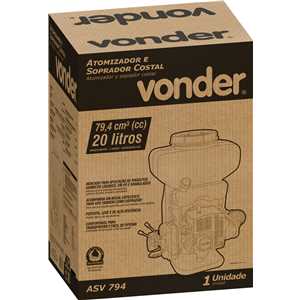 Atomizador e soprador costal 20 litros, ASV 794, VONDER