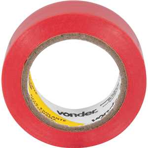 Fita isolante, 19 mm x 10 m, vermelha, VONDER