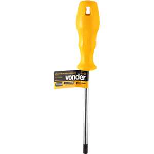 Chave hexalobular, T45, com cabo reto, VONDER