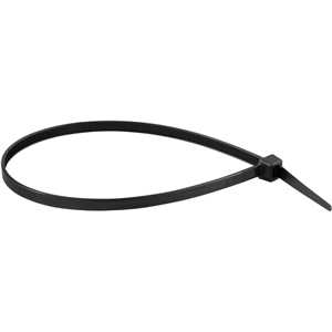 Abraçadeira de nylon, preta, 280 mm x 4,8 mm, com 100 peças, VONDER