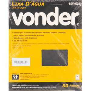Lixa d'água LDV 0023 grão 400 VONDER