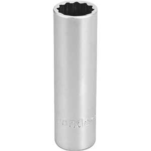 Soquete estriado longo, com encaixe de 1/2", 16 mm, VONDER