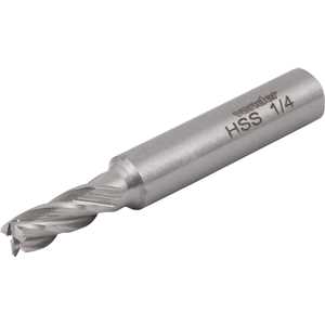 Fresa de topo, em aço rápido, 1/4", com 4 cortes, ANSI B94.11, VONDER