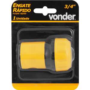 Engate rápido para mangueira 3/4", passagem livre, VONDER