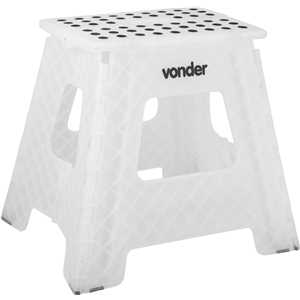 Banqueta plástica dobrável, transparente, altura 360 mm, VONDER