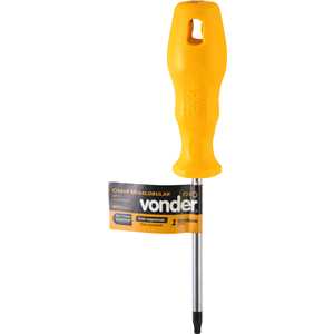 Chave hexalobular, T25, com cabo reto, VONDER
