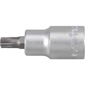 Soquete multidentado, curto, com encaixe de 1/2", M8, VONDER