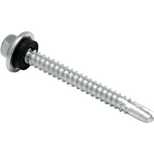 Parafuso autobrocante sextavado com acabamento tipo Dacromet, cabeça flangeada, 5,5 mm x 1", VONDER