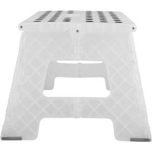 Banqueta plástica dobrável, transparente, altura 220 mm, VONDER