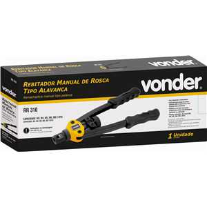 Rebitador manual de rosca, tipo alavanca, M3-M10, RR 310, VONDER