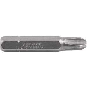 Bits/ponteira phillips com encaixe 1/4", nº 3 x 38 mm, com 5 peças, VONDER