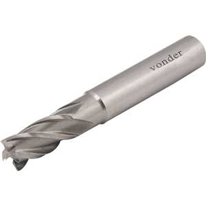 Fresa de topo em aço rápido 6,0 mm, com 4 cortes, DIN 844A, VONDER