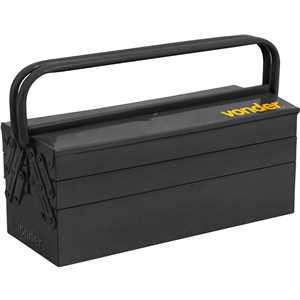Caixa metálica sanfonada para ferramentas, com 5 gavetas, 50 cm x 19 cm x 20 cm, VONDER