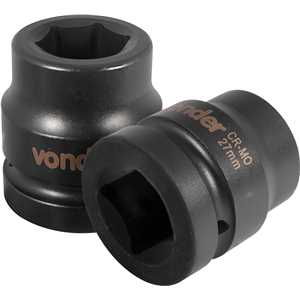 Soquete sextavado de impacto, encaixe de 1" x 27,0 mm, VONDER