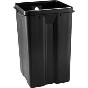 Lixeira retangular, 20 litros, inox, branca, VONDER