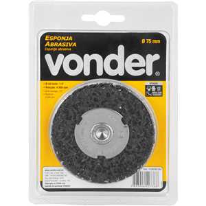 Esponja abrasiva 75 mm, com haste, VONDER
