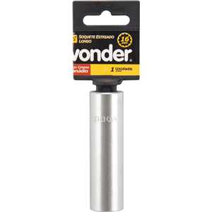 Soquete estriado longo, com encaixe de 1/2", 16 mm, VONDER
