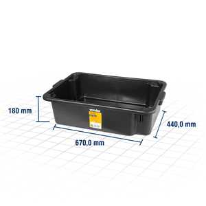 Caixa plástica retangular, para massa, 40 litros, VONDER
