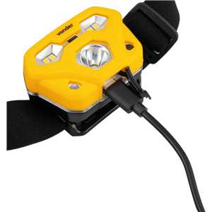 Lanterna de LED para cabeça, recarregável, LED SMD, LCV 400, VONDER