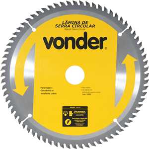 Lâmina de serra circular com dentes de metal duro/vídea, 185 mm x 20 mm, 60 dentes, VONDER