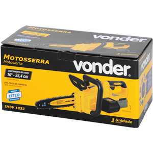 Motosserra, bateria intercambiável 18 V, sem bateria e sem carregador, IMSV 1833, VONDER