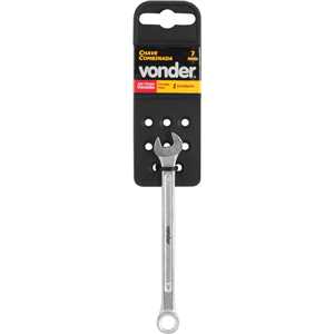 Chave combinada 7 mm, aço cromo vanádio, reta, VONDER