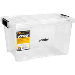 Caixa plástica/baú, transparente, CBV 015, VONDER