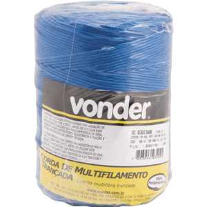 Corda multifilamento trançada 2,0 mm x 408 m, azul, VONDER