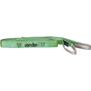 Cinta para elevação de cargas 7:1, 4,0 m, 2,0 tf, verde, CE 240, VONDER