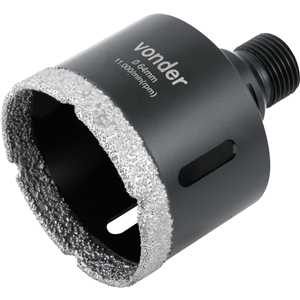 Serra copo diamantada, 64 mm, para esmerilhadeira, VONDER