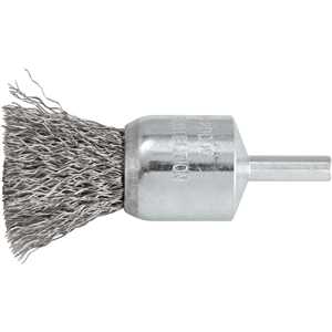 Escova pincel 25 mm, aço inox, cerdas onduladas, haste 1/4", VONDER