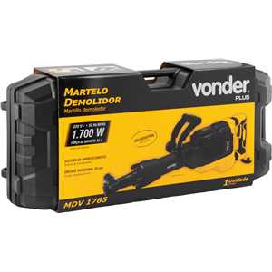 Martelo demolidor, 1.700 W, 65 joules, MDV 1765, 220 V~, VONDER PLUS