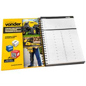 Caderno espiral com capa dura, VONDER
